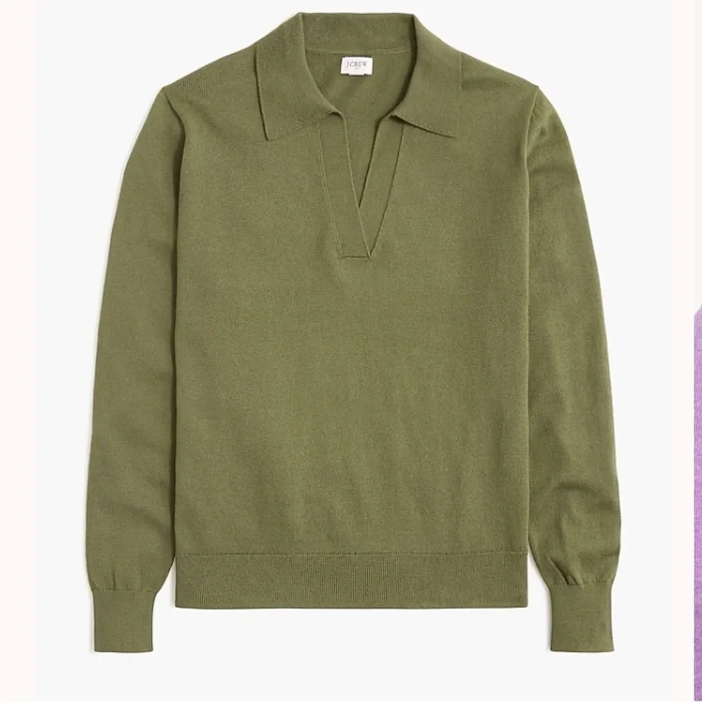 J crew Cotton sweater-polo distressed fatigue